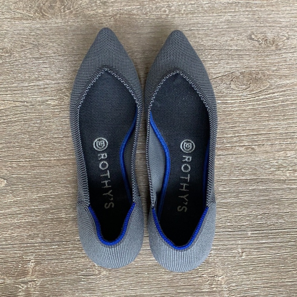 Rothy’s The Point Cloud Birdseye Gray Flats